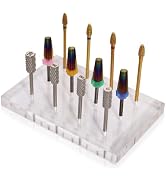 PANA Rectangle Transparent Acrylic Nail Drill Bit Holder Display Organizer Stand - Carbide Bit St...