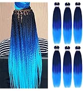 Liang Dian Pre-Stretched Braiding Hair 22 inch 6 packs Hot Water Setting Synthetic Hair Crochet B...