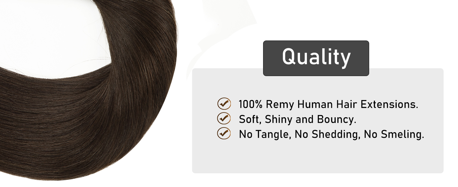 Clip in human hair