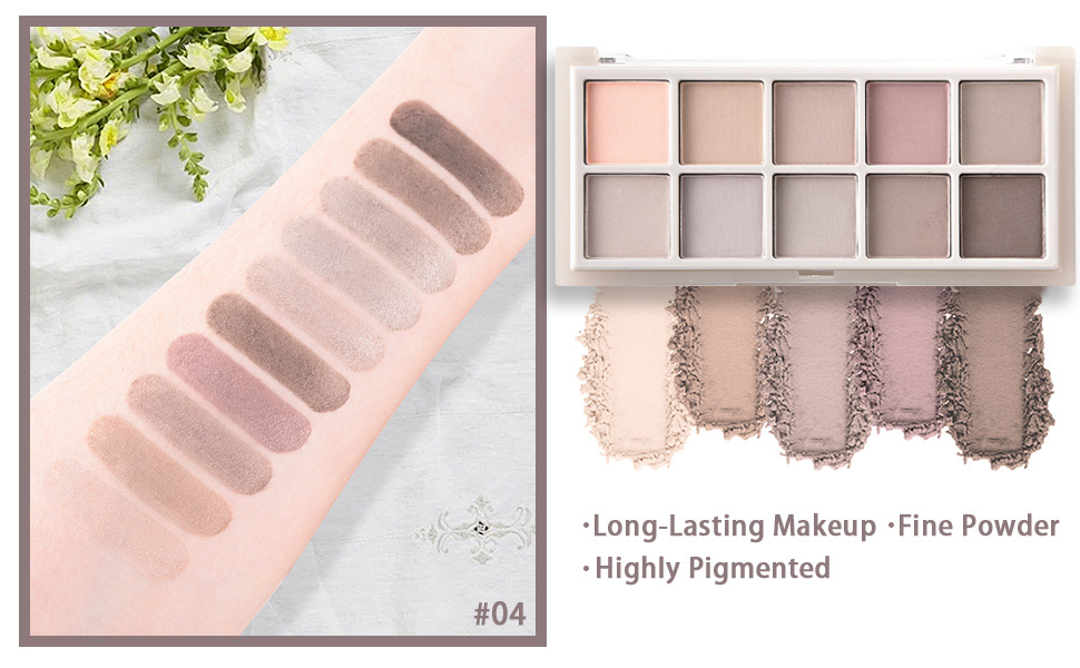10Color Matte Neutral Taupe Grey Brown Shades