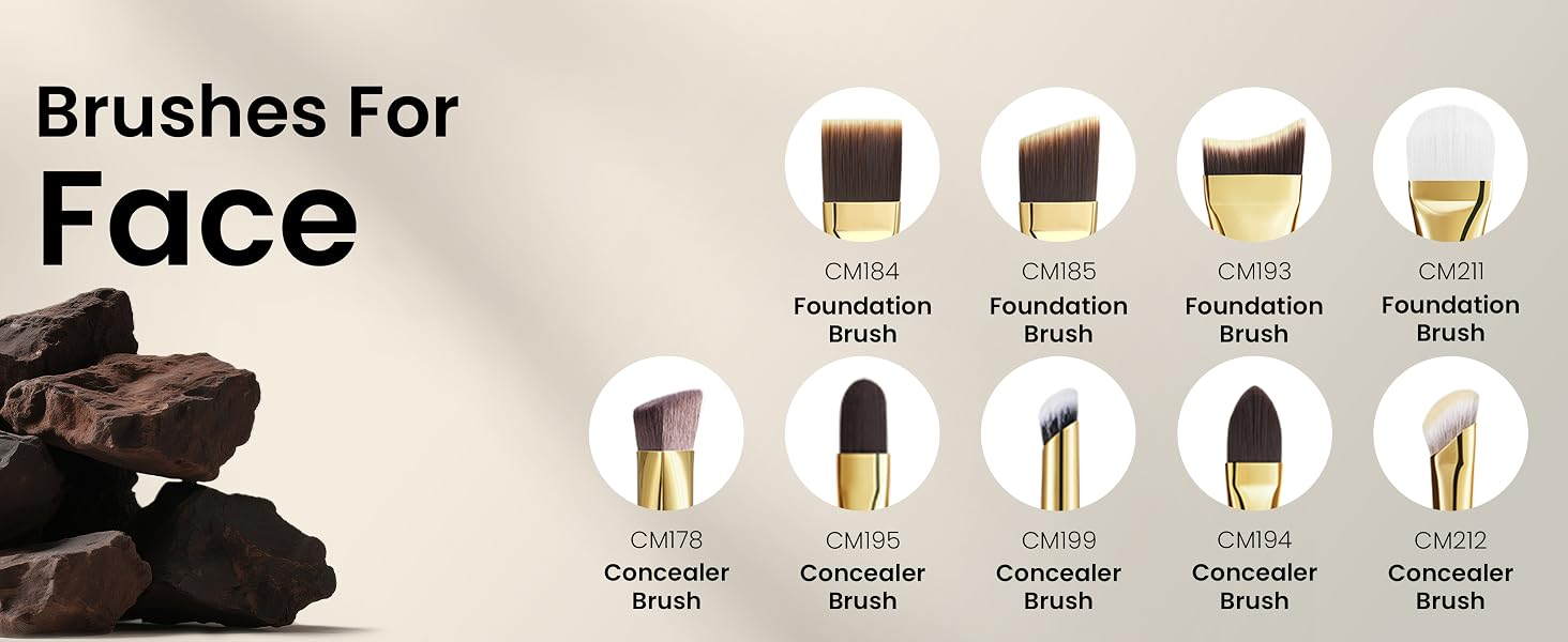 Desert Oak Series makeup Brushes