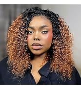 ToyoTress Kinky Curly Crochet Human Hair - 10 Inch 250G Feather-Line Invisible Knotless Crochet H...