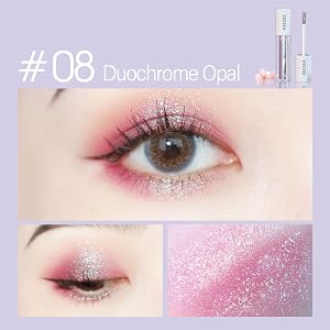 ZEESEA Glitter Galaxy Colored Liquid Eyeshadow, Dazzling Shimmer Eye Makeup, High Pigmented 