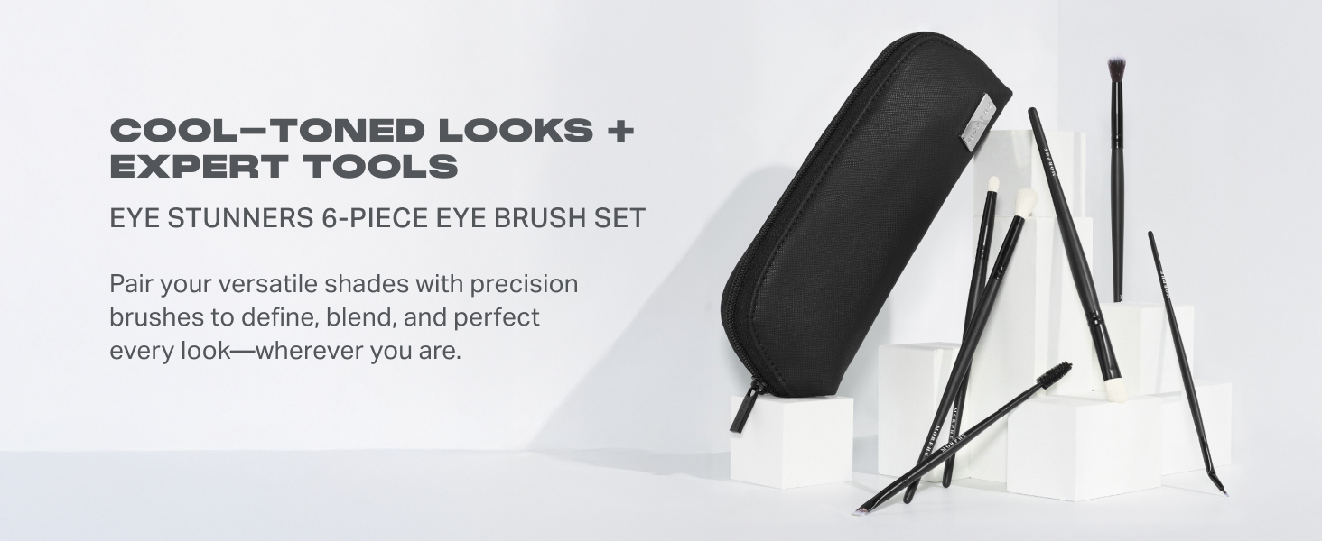 Create a multitude of eye makeup looks with eye stunners brush set and the 9T palette