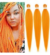 IIFLYDSFA Braiding Hair Pre stretched 30Inch 3 Packs Natural Black Kanekalon Pre-stretched Braidi...