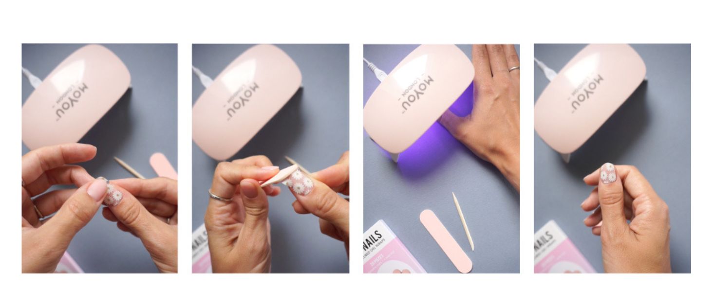 EASY TO APPLY Valentine's nails Valentines gel nail strips heart nails