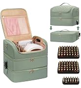 Extra Large Nail Polish Organizer Holds 117 Bottles - Three Layer Nail Organizers And Storage Bag...