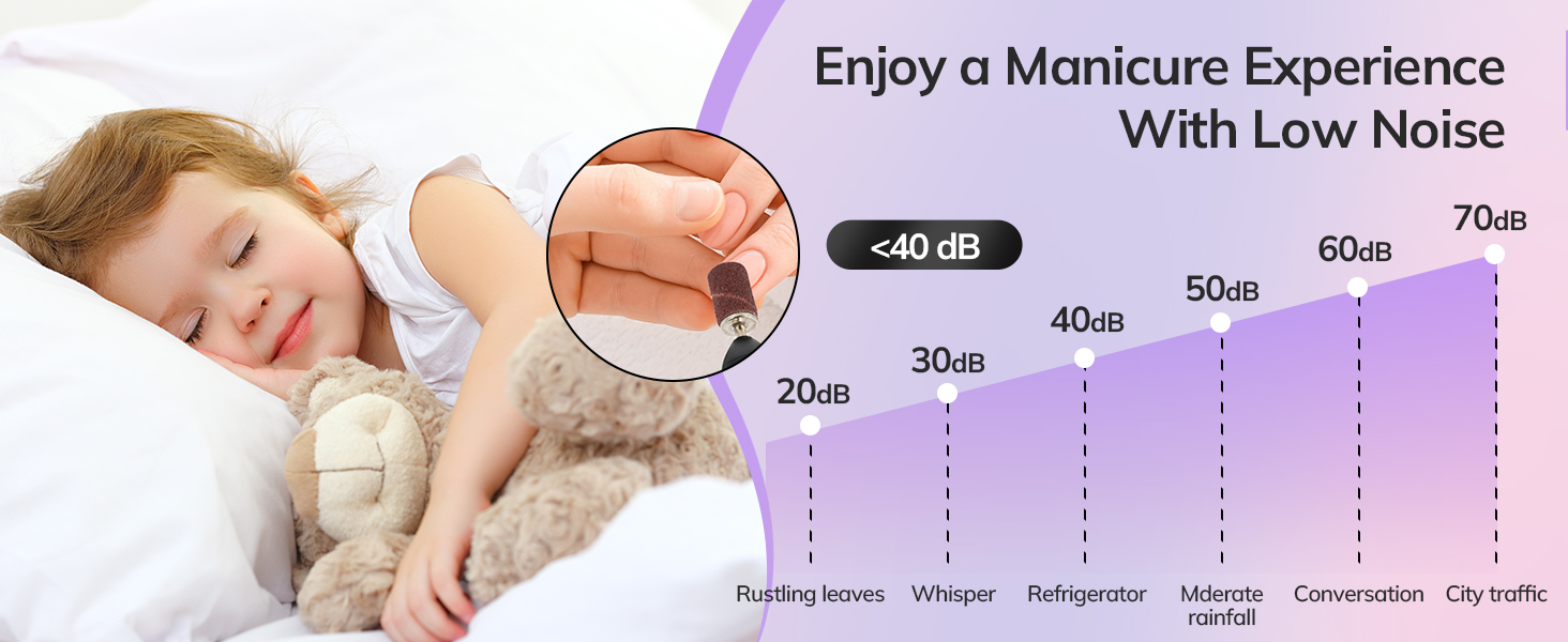 enjoy a manicure experience with low noise