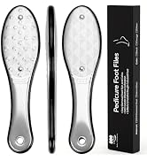 YTD likomey One Piece Molding Stainless Steels Foot File,1 Pcs Coarse Fine Double Sided Super Dur...