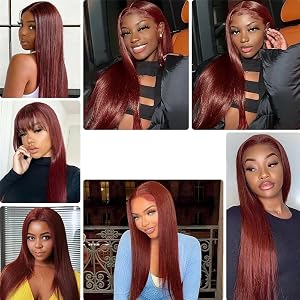reddish brown straight bundles