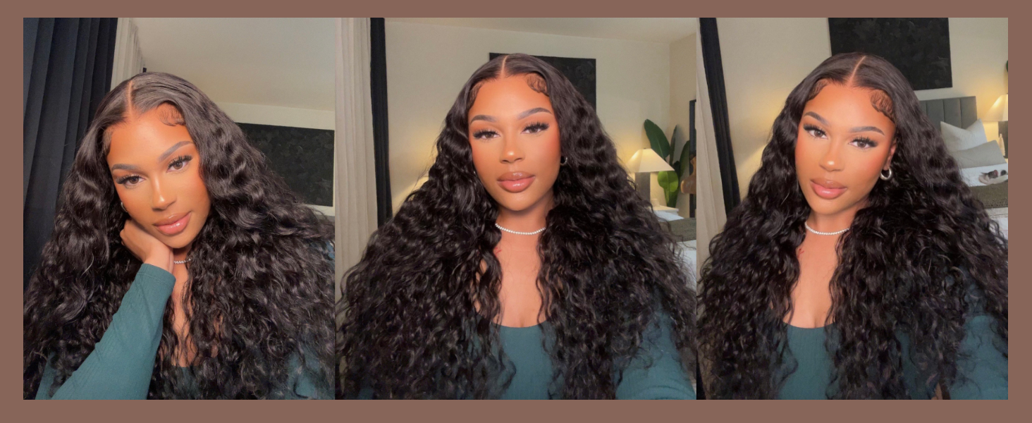 unice wear go water wave pre cut hd lace front wigs human hair for women real glueless free part
