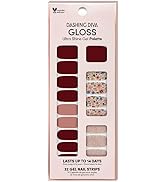 Dashing Diva Gloss Nail Strips - Wild Flower | UV Free, Long Lasting, Floral Nail Stickers with P...