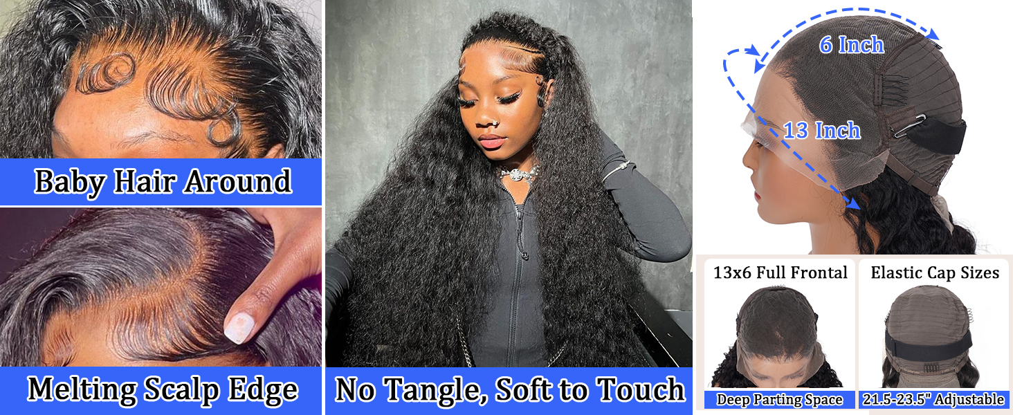HD Lace Front Wigs Human Hair Deep Wave
