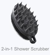 FREATECH 2-in-1 Silicone Body Scrubber - Bath Shower Body Brush and Shampoo Brush Scalp Massager ...