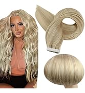 Full Shine Tape in Hair Extensions 20 Inch Tape in Human Hair Remy Hair Tape in Extensions Color ...