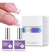 btartboxnails XCOATTIPS French Protecting DUO builder gel and top coat set to Protect French XCOA...