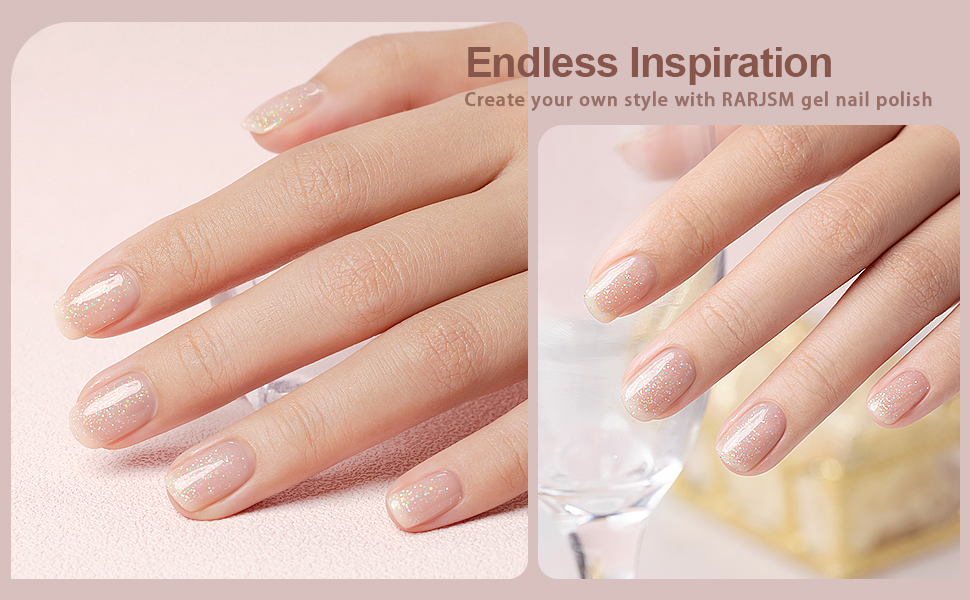 nude glitter gel polish nude pink glitter polish