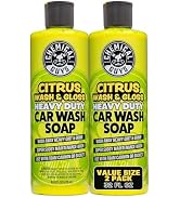 Chemical Guys Citrus Wash & Gloss 2 Pack 16 oz Each High Gloss Citrus Car Wash Soap, Heavy-Duty C...