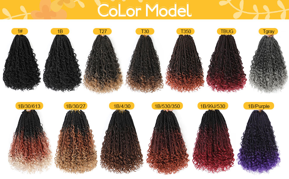 Goddess Box Braids Crochet Hair 12 Inch,Pre Looped Box Braids Crochet Hair For Black Women 12inch