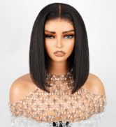 Arabella Hair 12inch 6x6 Bob Wig Human Hair Real 210% Density Ready to Go Glueless Wig 12a Straig...