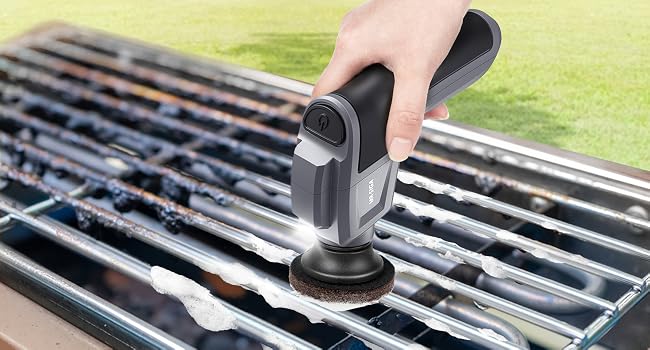 MR.SIGA Electric Spin Scrubber, Cordless Spin Scrubber with 5 Replaceable Cleaning Brushes and Pads