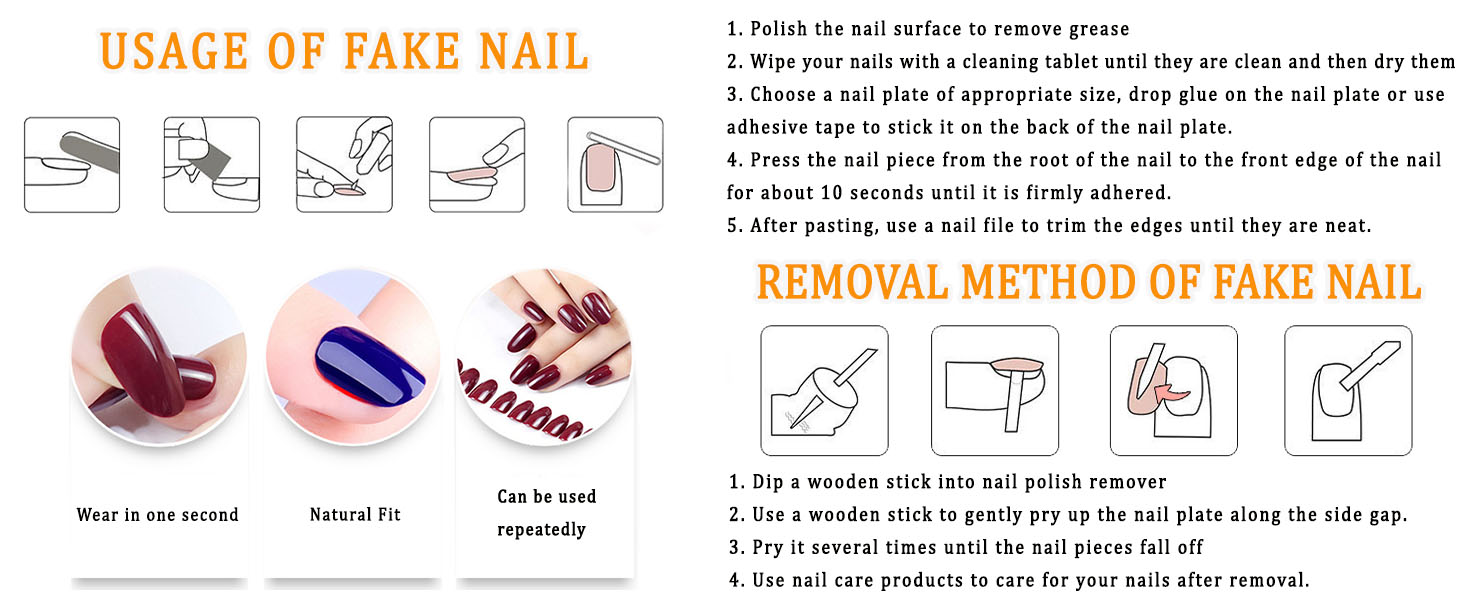 short fake nails