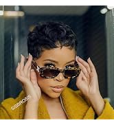 SisBroSis Short Wigs for Black Women Pixie Cut Human Hair Wigs for Women Natural Black Color Ligh...