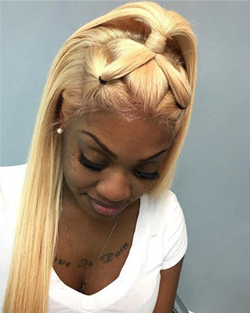 Honey blonde wig human hair