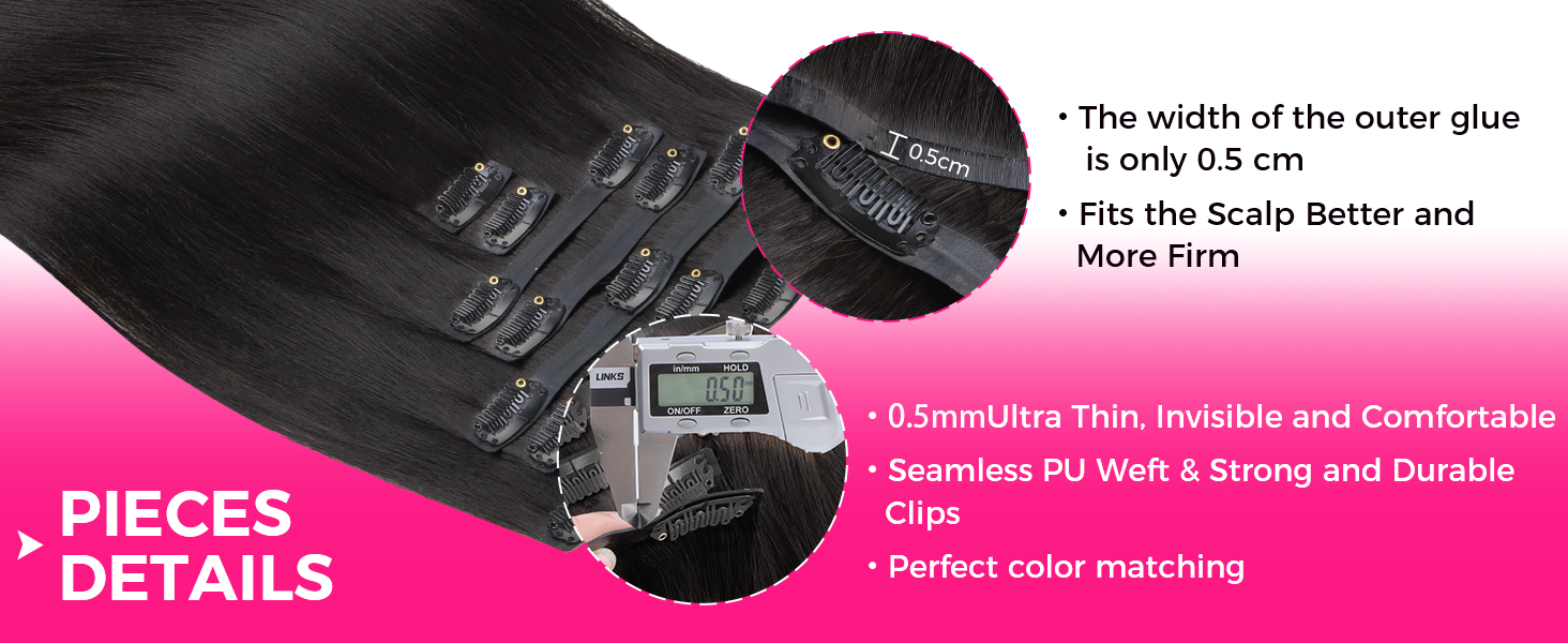 seamless clip in hair