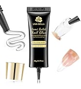 UNA GELLA Super Strong Nail Glue for Press On Nails 20g, Soft Gel Nail Tips No Lamp Need, Fast-cu...