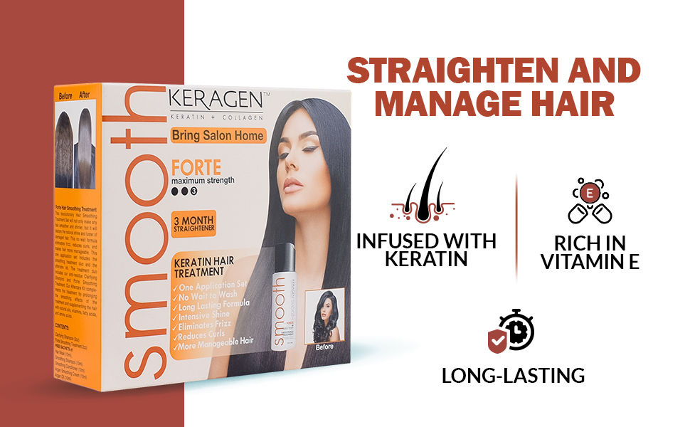  Eliminates curls and frizz Sulfate-free formula