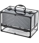 FRENESSA Portable Makeup Case Cosmetics Display Cases Toiletry Organizer Box Transparent Acrylic ...