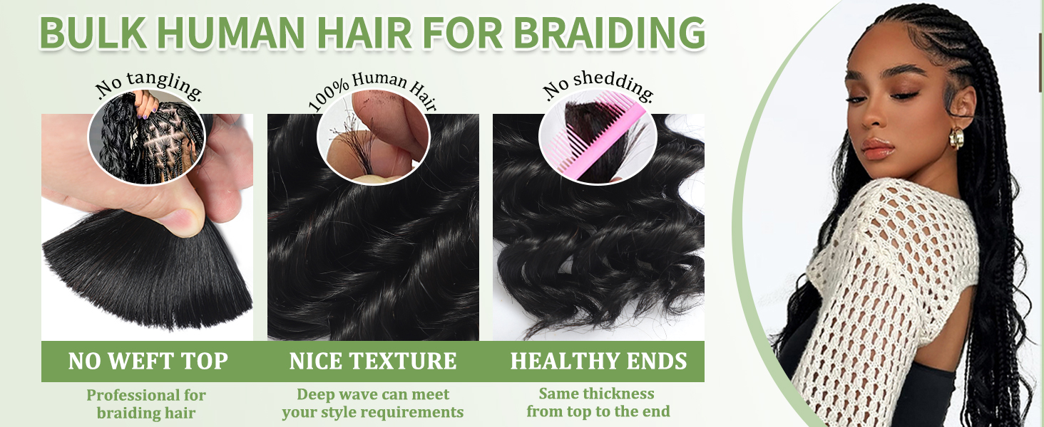 human hair braiding hair