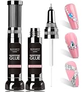 Makartt Nail Rhinestone Glue Gel - Upgrade Gel Nail Glue with Brush Pen Tip Super Strong Adhesive...