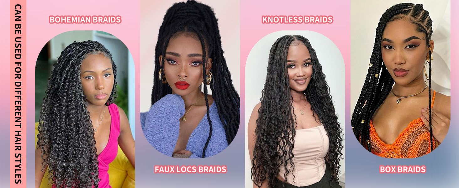 curly wave 100% human braiding hair for boho braids bohemian hair for braiding human hair deep bulk