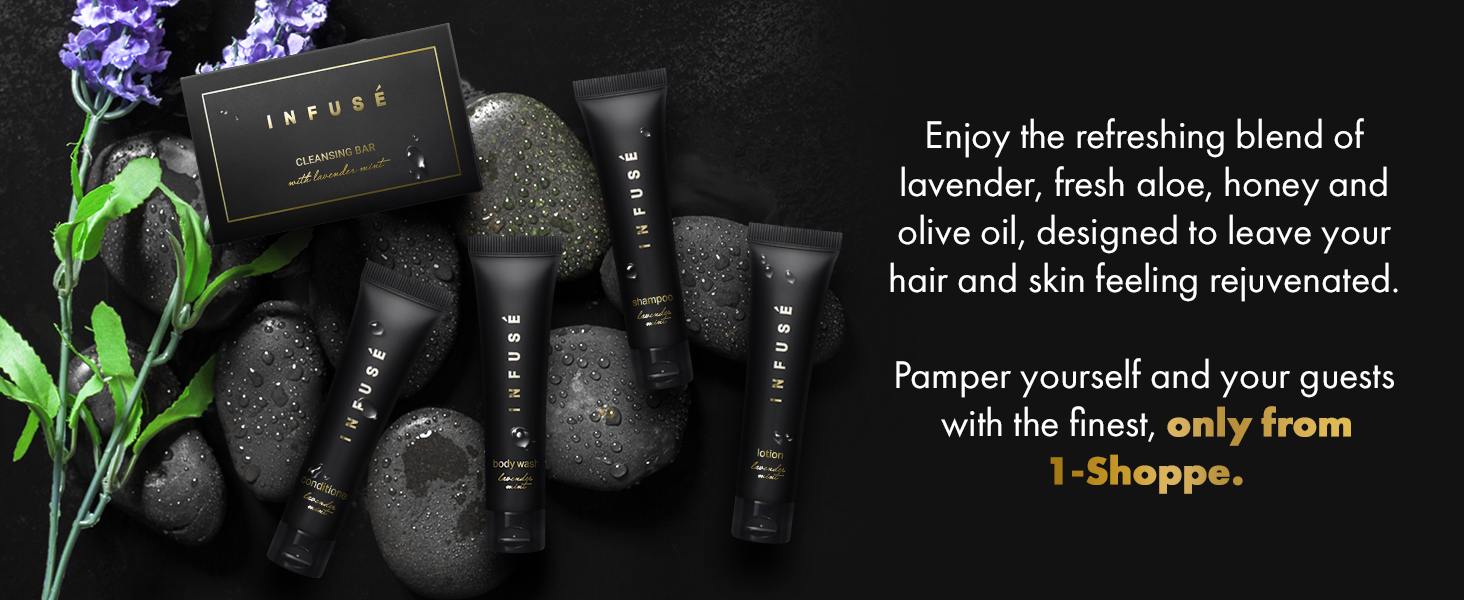 Infuse Black Travel Size Hospitality Set