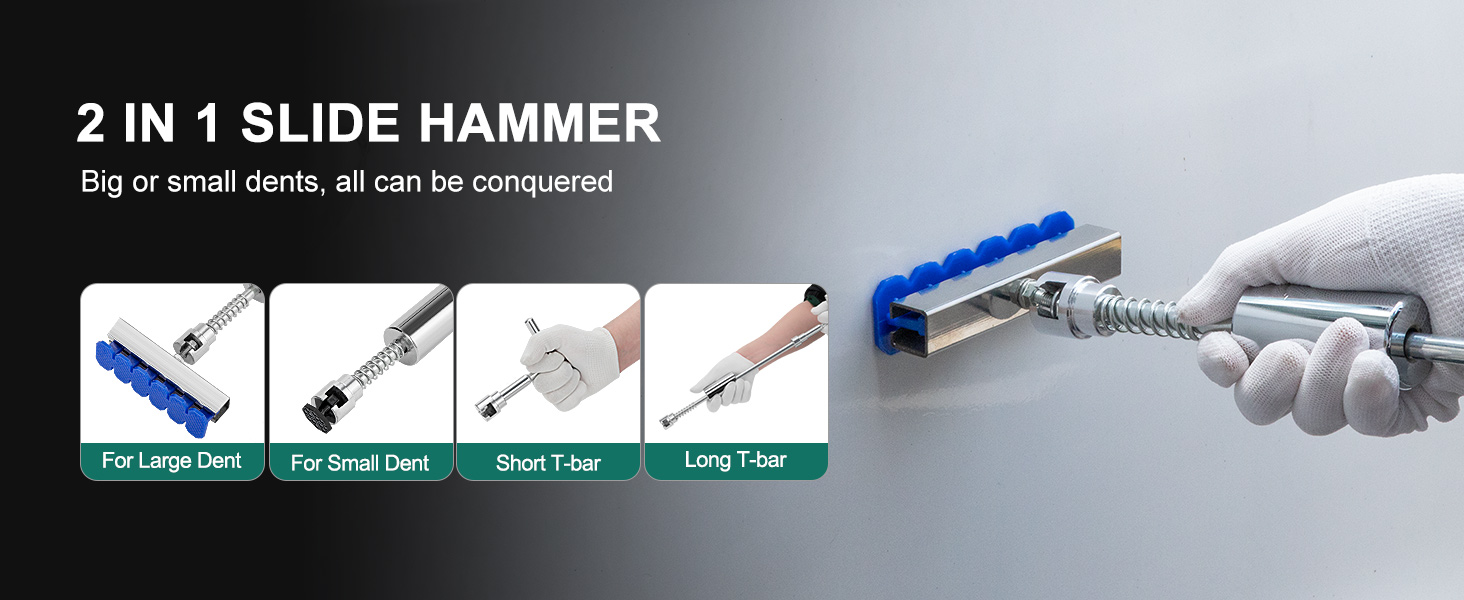 Dent Puller Hail Remover Kit, Car Paintless Dent Removal Kit Tools Dent Suction Puller Repair