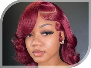 99j Burgundy Bob Wig Human Hair 13x4 Lace Front Wigs