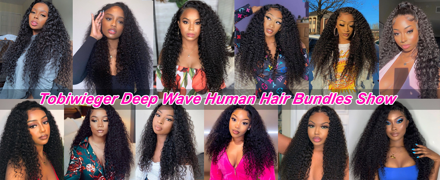 Deep Wave Human Hair Bundles