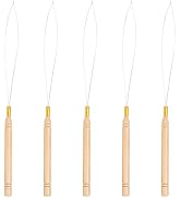 Vlasy 5PCS Hair Extension Loop Needle Threader Pulling Hook Tools Micro Loop Nano Beads Device Ha...