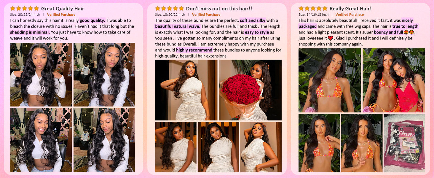 Flady 10A Brazilian Virgin Hair Body Wave 4 Bundles