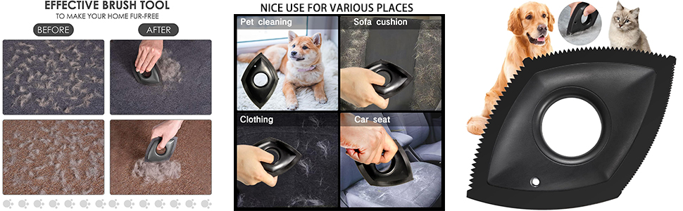 Multifuntion pet hair scrubber for car seat