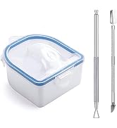 Nail Soaking Bowl, Soak Off Gel Polish Dip Powder Remover Manicure Bowl with Triangle Cuticle Pee...