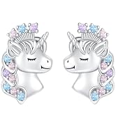 LUXILLA Cute Stud Earrings Fit for Women Hypoallergenic Earrings 925 Sterling Silver Cubic Zircon...