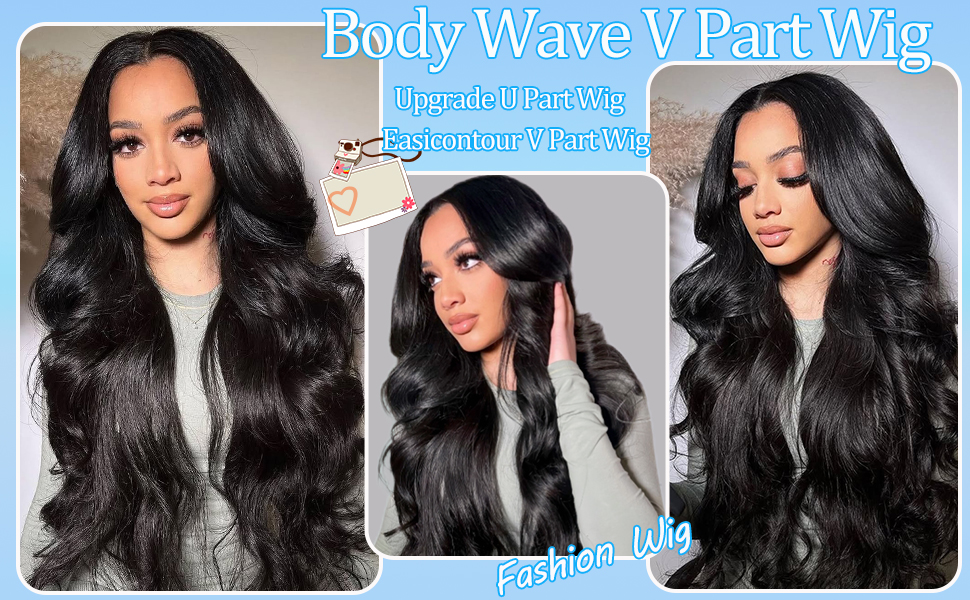 vpart human hair wig