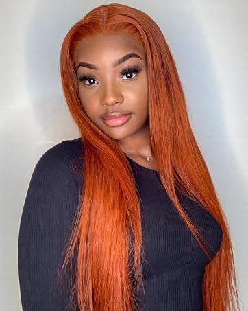 Ginger Color Human Hair Wigs