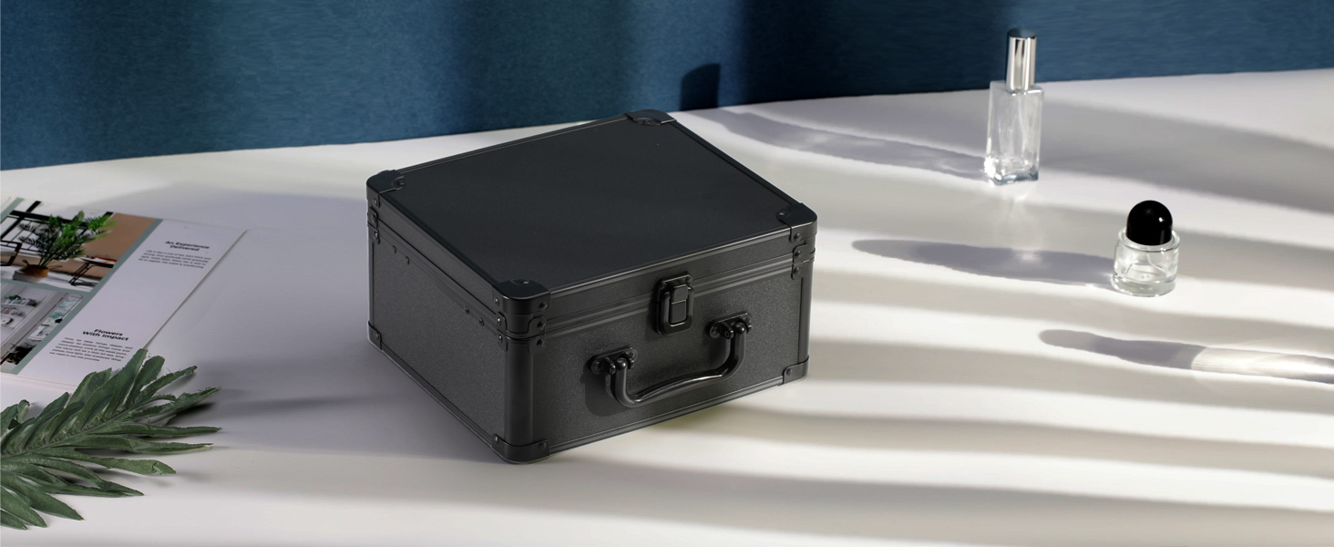 Makeup Box with Lighted Mirror,  Travel Train Case Cosmetic Organizer Makeup Suitcase  led mirror