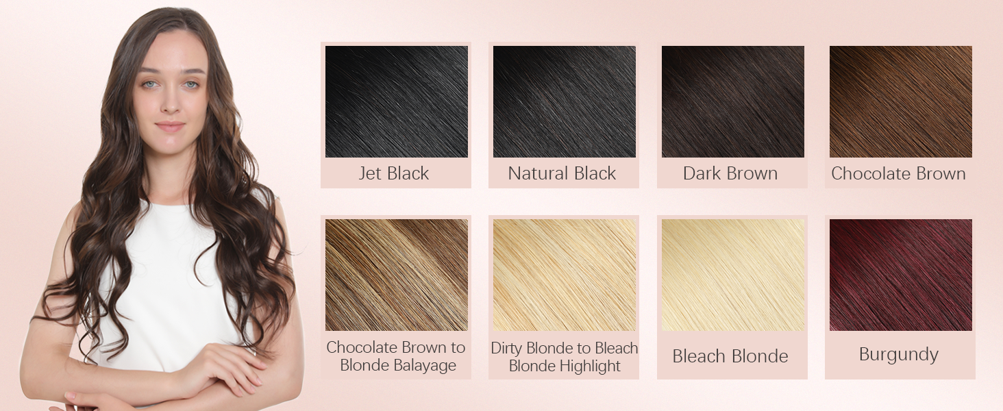 real human hair clip in extensions