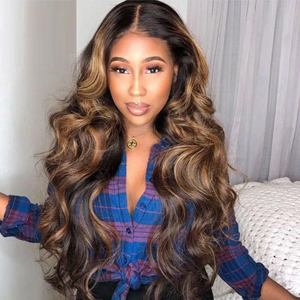 colored body wave wig
