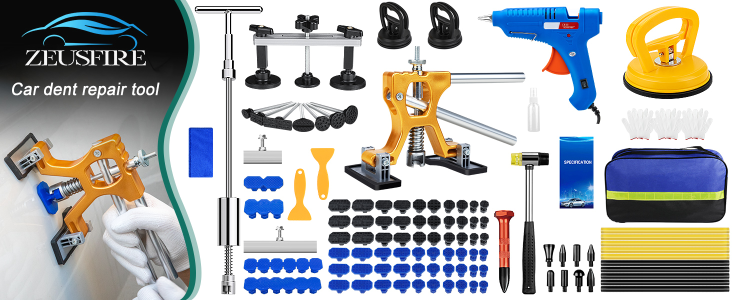 Dent Puller Hail Remover Kit, Car Paintless Dent Removal Kit Tools Dent Suction Puller Repair